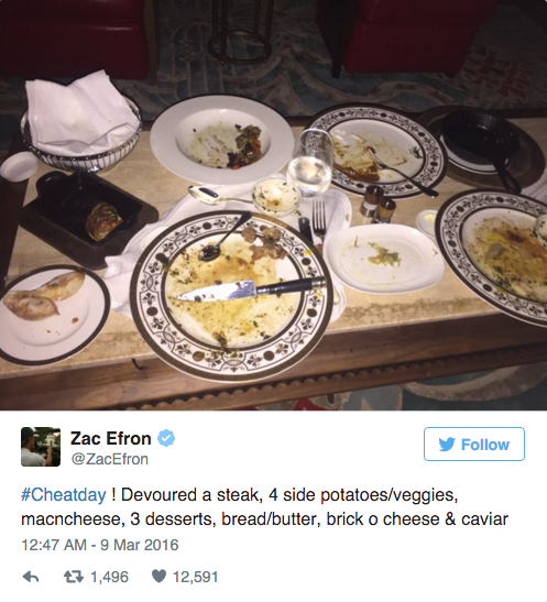 Zac Efron's Epic Cheat Meal with The Rock.