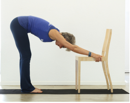 Downward Dog Using a Chair