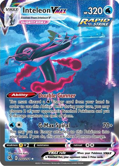 Inteleon Vmax Alt Art Secret Best Fusion Strike Cards