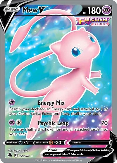 Mew V (Full Art) Best Fusion Strike Cards