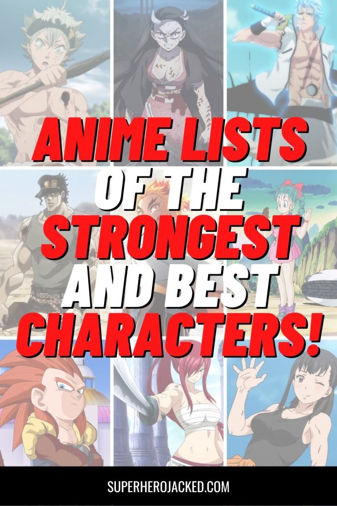 Anime Lists of the Strongest and Best Characters